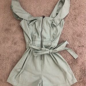 Mint green romper - NWOT size M